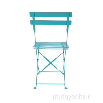 Cadeira de ripas dobrável de metal ao ar livre (5 lugares e 2 costas)